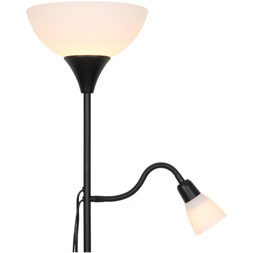 Nordlux - Candeeiro de chão LAURIA 1xE27/40W/230V + 1xE14/15W preto