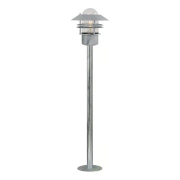 Nordlux - Candeeiro de exterior BLOKHUS 1xE27/60W/230V IP54 prateado 92 cm