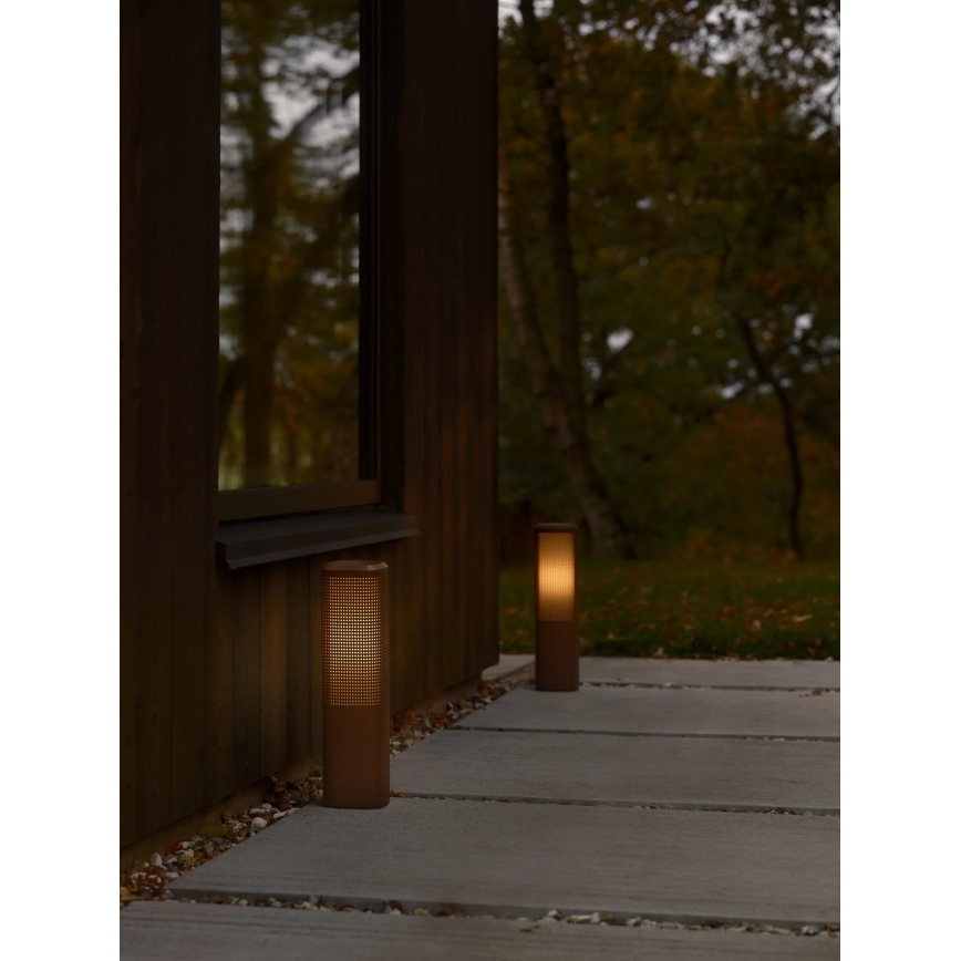 Nordlux - Candeeiro de exterior SIDARA 1xE27/15W/230V IP44 45 cm castanho