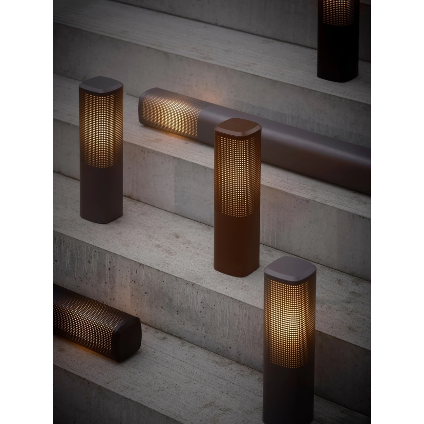 Nordlux - Candeeiro de exterior SIDARA 1xE27/15W/230V IP44 95 cm castanho