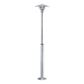 Nordlux - Candeeiro de exterior VEJERS 1xE27/60W/230V IP54 prateado 130 cm