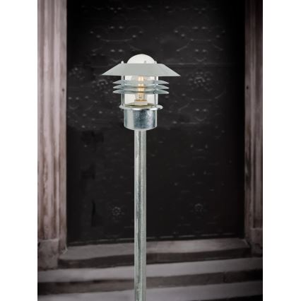 Nordlux - Candeeiro de exterior VEJERS 1xE27/60W/230V IP54 prateado 92 cm