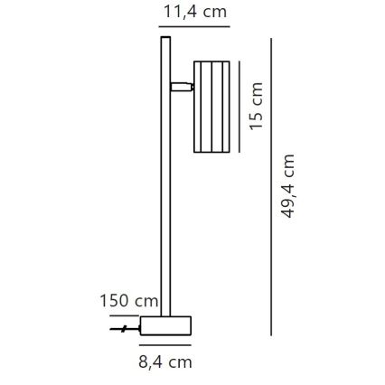 Nordlux - Candeeiro de mesa ALANIS 1xGU10/15W/230V preto