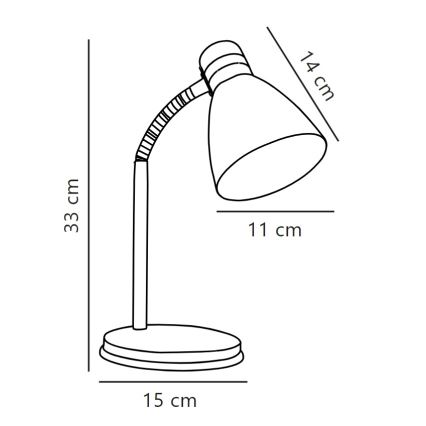 Nordlux - Candeeiro de mesa CYCLONE 1xE14/15W/230V preto