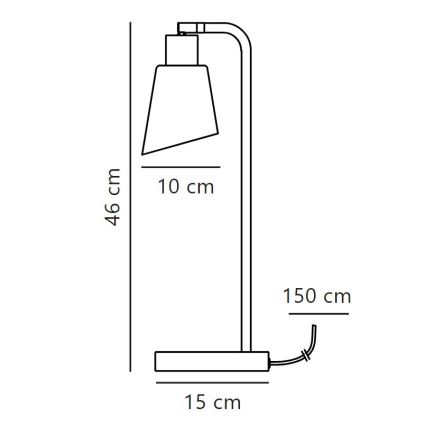 Nordlux - Candeeiro de mesa MOLLI 1xE14/25W/230V