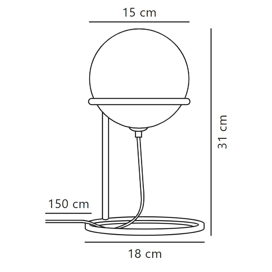 Nordlux - Candeeiro de mesa WILSON 1xG9/5W/230V preto