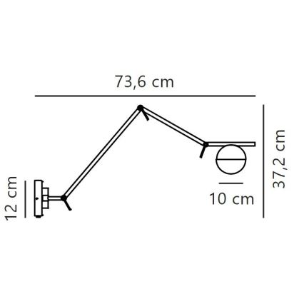 Nordlux - Candeeiro de parede CONTINA 1xG9/5W/230V latão