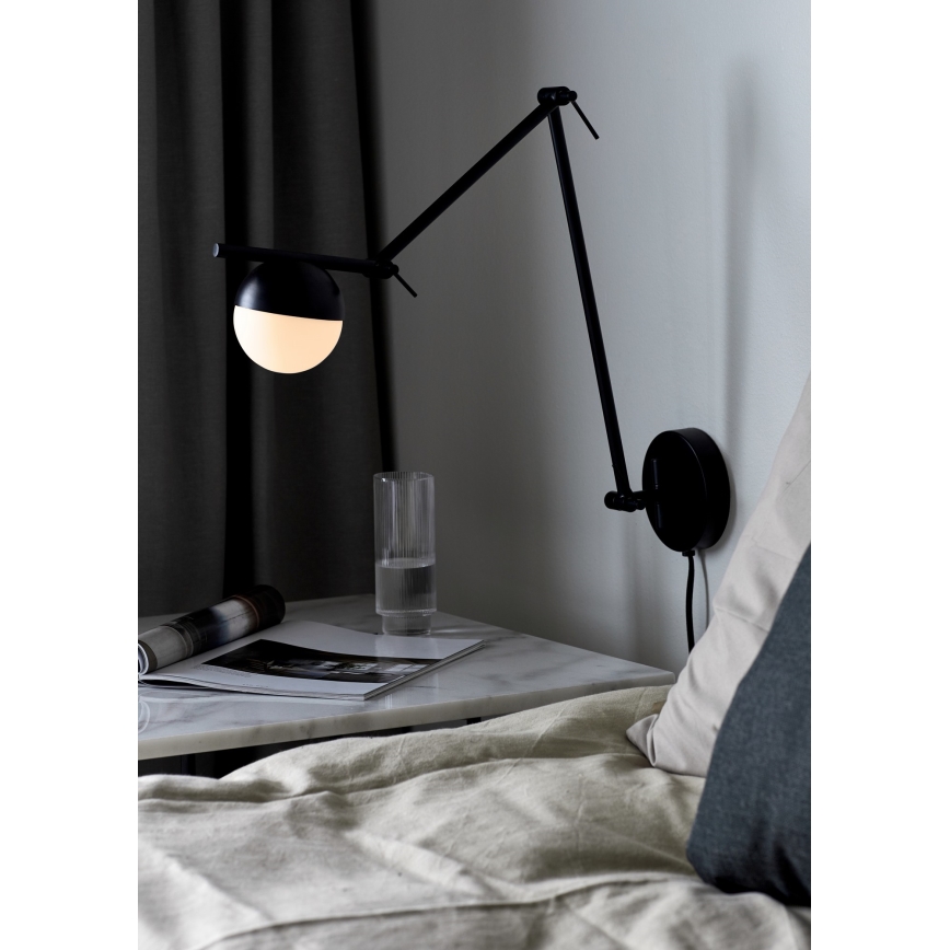 Nordlux - Candeeiro de parede CONTINA 1xG9/5W/230V preto