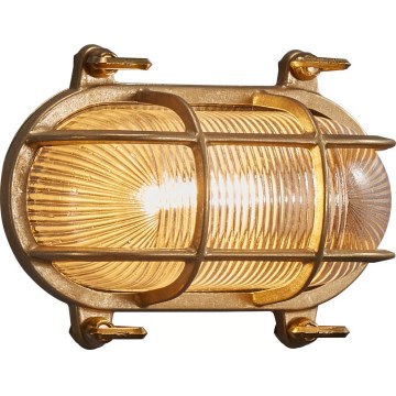 Nordlux - Candeeiro de parede exterior HELFORD 1xE27/12,5W/230V IP64 latão