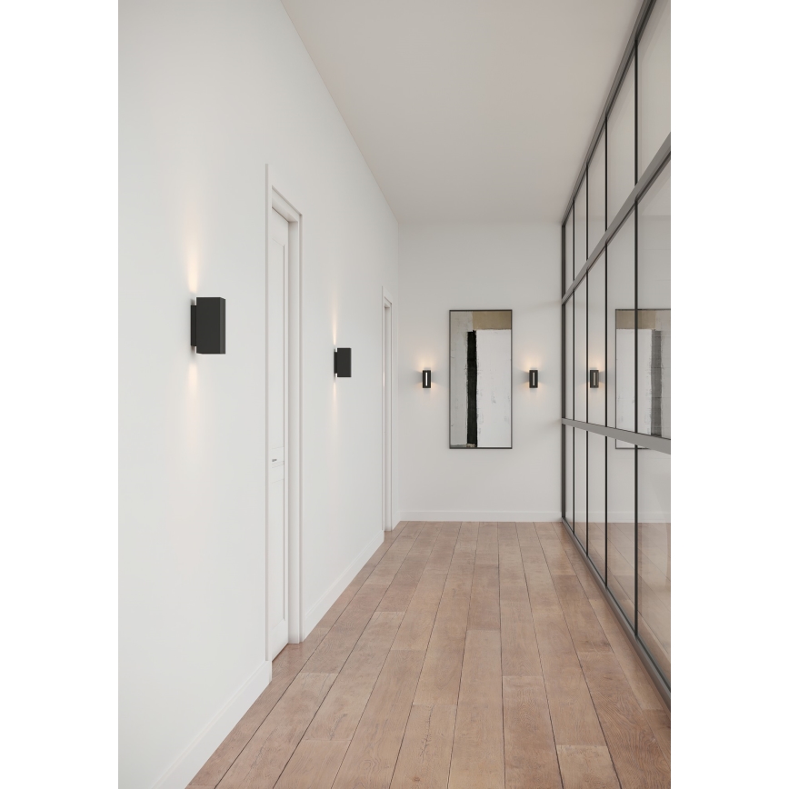 Nordlux - Candeeiro de parede LED regulável CURTIZ 2xLED/4,5W/230V preto