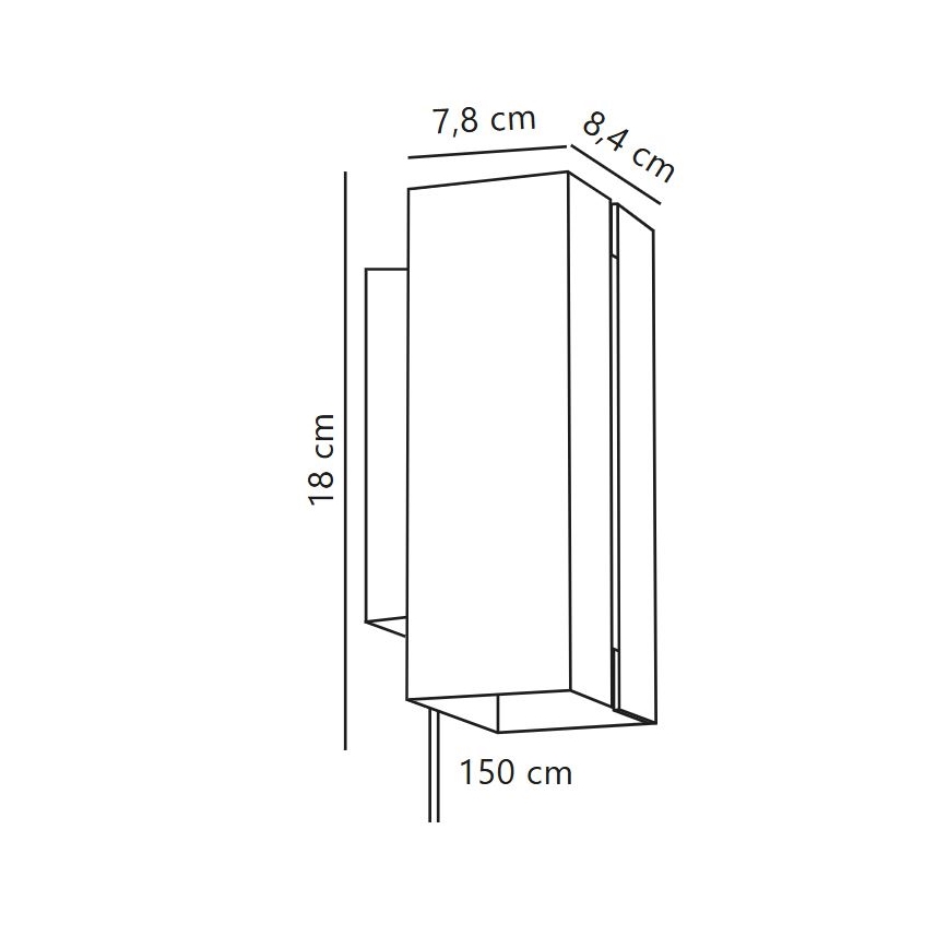 Nordlux - Candeeiro de parede LED regulável CURTIZ 2xLED/4,5W/230V preto