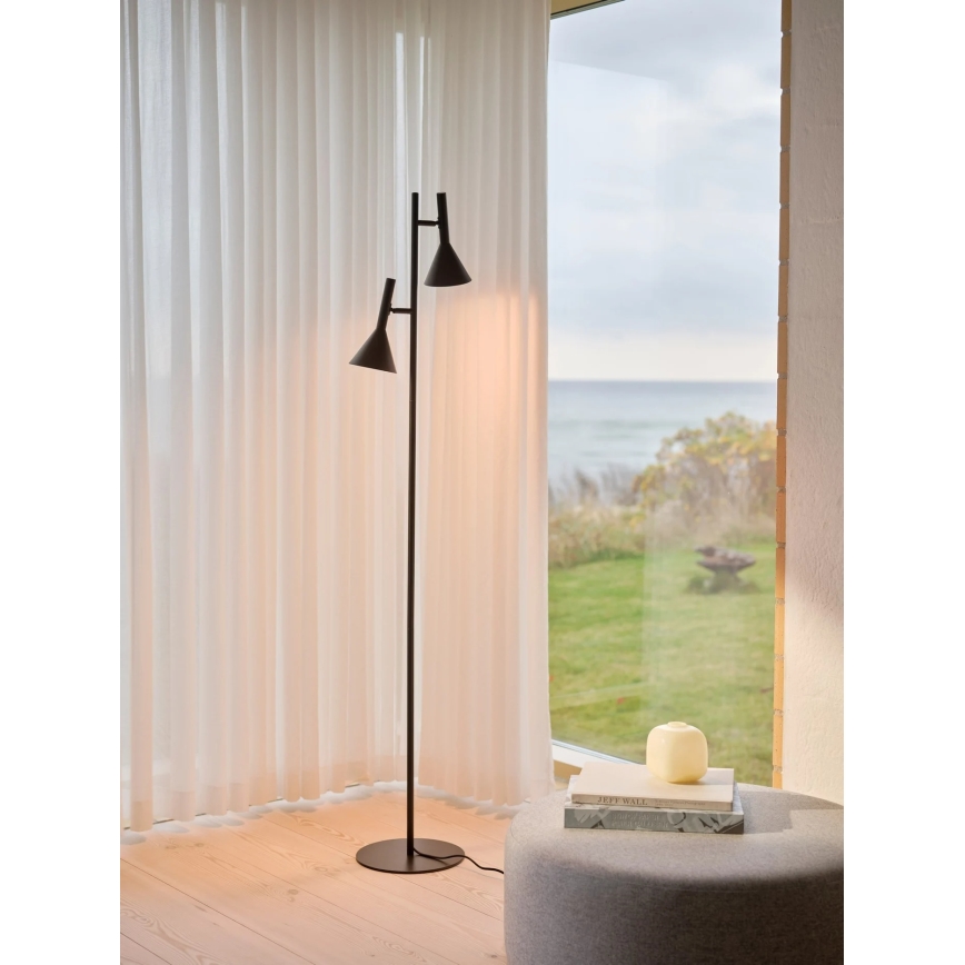 Nordlux - Candeeiro de pé KELVIS 2xGU10/12W/230V preto