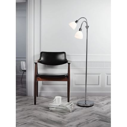 Nordlux - Candeeiro de pé RAY 2xE14/25W/230V cromado brilhante