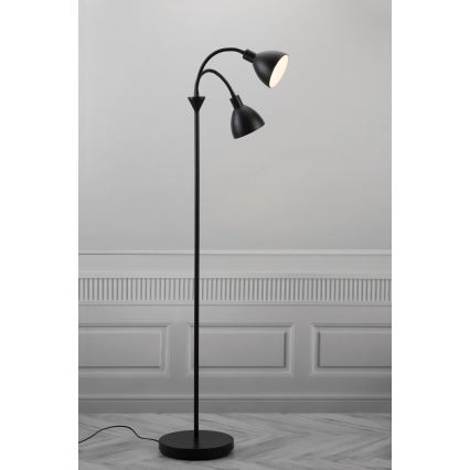 Nordlux - Candeeiro de pé RAY 2xE14/25W/230V preto
