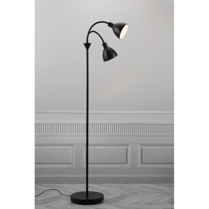 Nordlux - Candeeiro de pé RAY 2xE14/25W/230V preto