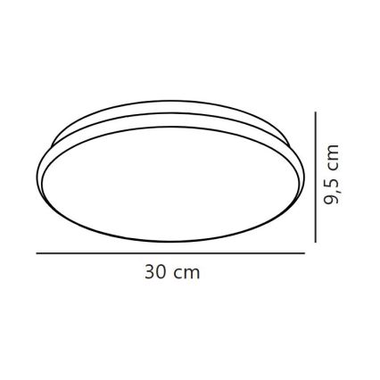 Nordlux - Candeeiro de tecto LED para casa de banho MONTONE LED/10W/230V IP44 Ø 30 cm