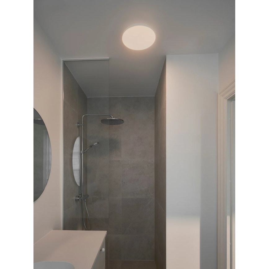Nordlux - Luminária de teto LED dimerizável para casa de banho SERENOVA LED/10/15W/230V 3000/4000/5700K Ø 28 cm IP65 branca