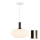 Nordlux - Candeeiro de teto suspenso ALTON 1xE27/60W/230V branco/preto/dourado
