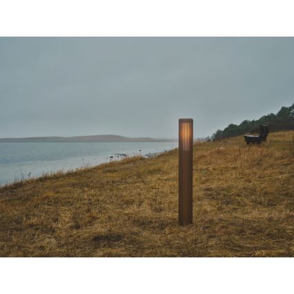 Nordlux - Candeeiro exterior ALUDRA 1xE27/15W/230V IP44 castanho 95,4 cm