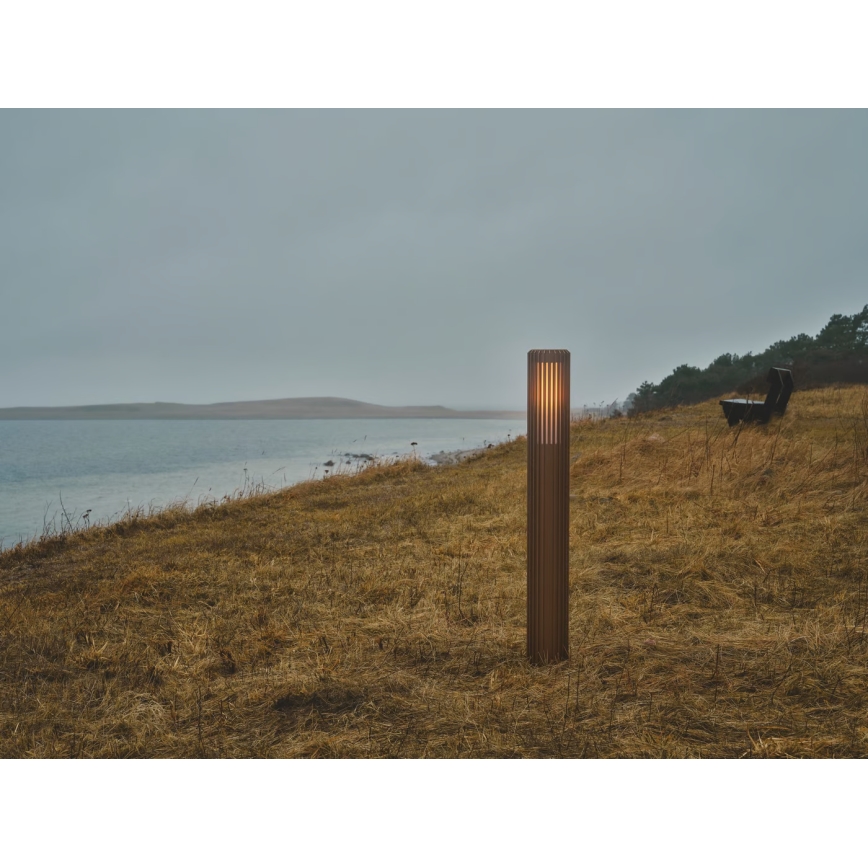 Nordlux - Candeeiro exterior ALUDRA 1xE27/15W/230V IP44 castanho 95,4 cm