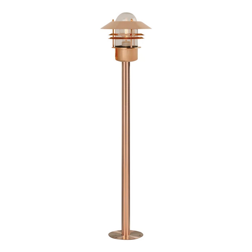 Nordlux - Candeeiro exterior BLOKHUS 1xE27/60W/230V IP54 em cobre