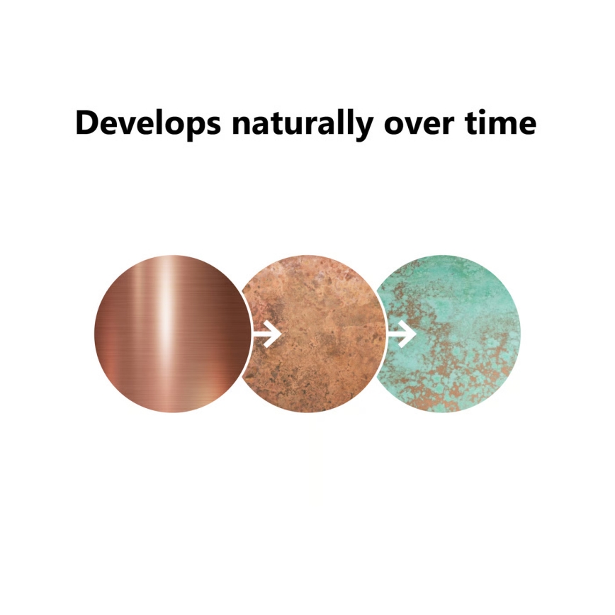 Nordlux - Candeeiro exterior BLOKHUS 1xE27/60W/230V IP54 em cobre