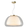 Nordlux - Candeeiro pendente JELLY em cabo 1xE27/40W/230V branco/transparente Ø 39 cm