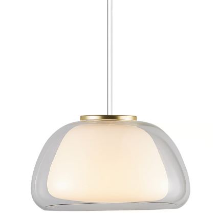 Nordlux - Candeeiro pendente JELLY em cabo 1xE27/40W/230V branco/transparente Ø 39 cm
