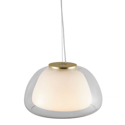 Nordlux - Candeeiro pendente JELLY em cabo 1xE27/40W/230V branco/transparente Ø 39 cm