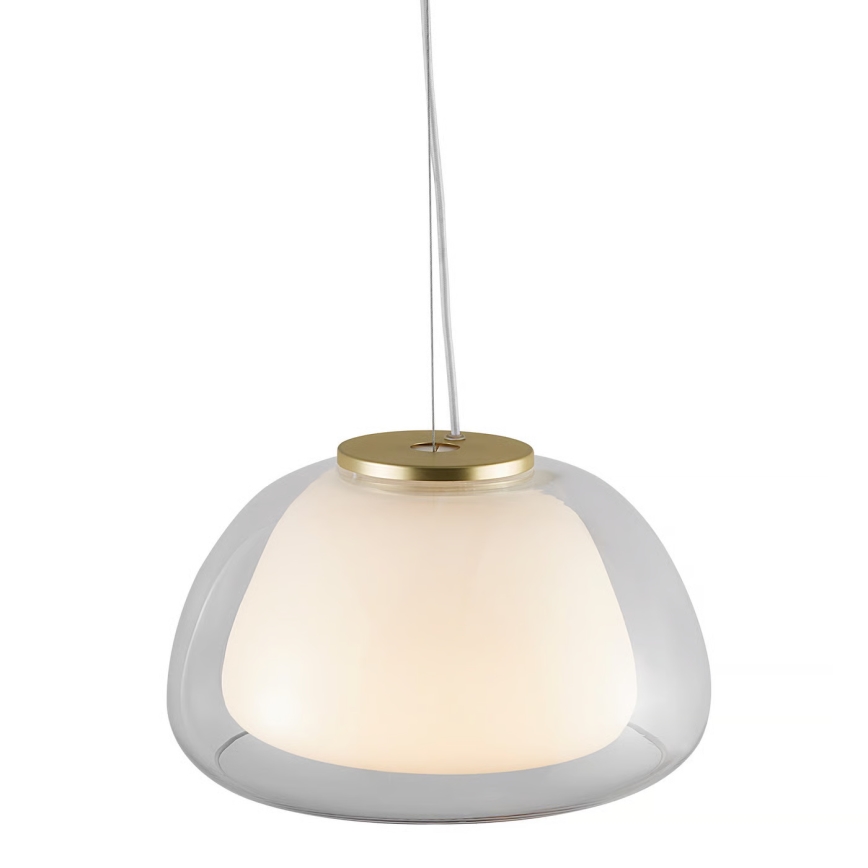 Nordlux - Candeeiro pendente JELLY em cabo 1xE27/40W/230V branco/transparente Ø 39 cm