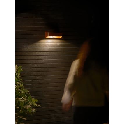 Nordlux - Candeeiro solar LED com sensor MARCELLIO LED/5W/5V IP54 2200 mAh castanho