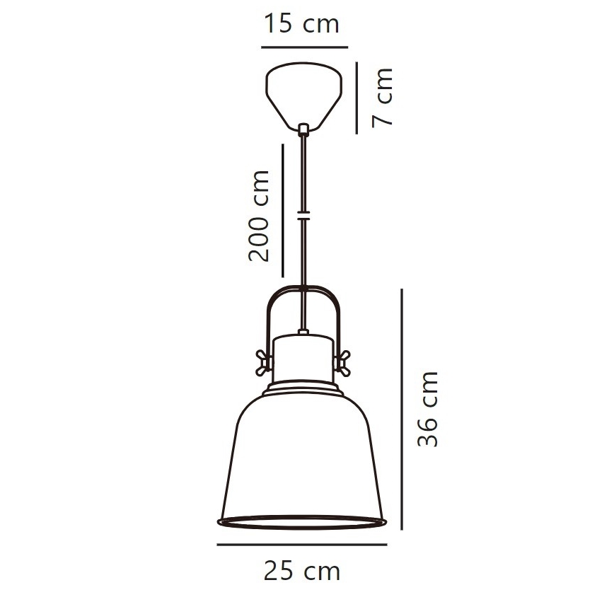 Nordlux - Candeeiro suspenso ADRIAN 1xE27/25W/230V diâmetro 25 cm cinzento
