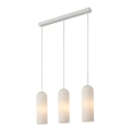 Nordlux - Candeeiro suspenso com cabo MIELLA 3xE27/25W/230V branco