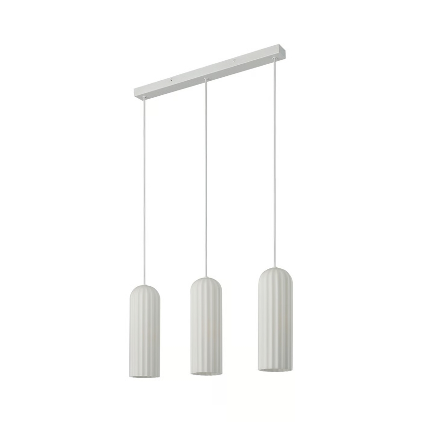 Nordlux - Candeeiro suspenso com cabo MIELLA 3xE27/25W/230V branco