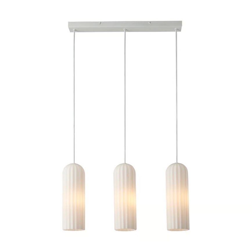 Nordlux - Candeeiro suspenso com cabo MIELLA 3xE27/25W/230V branco