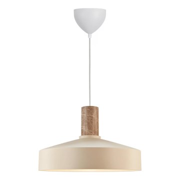 Nordlux - Candeeiro suspenso ELVAS 1xE27/60W/230V diâmetro 37,5 cm bege