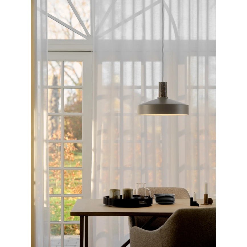 Nordlux - Candeeiro suspenso ELVAS 1xE27/60W/230V diâmetro 37,5 cm castanho