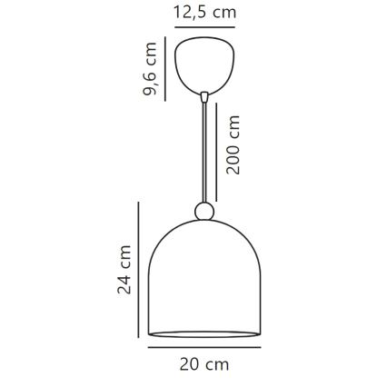 Nordlux - Candeeiro suspenso GASTON 1xE27/40W/230V verde/branco