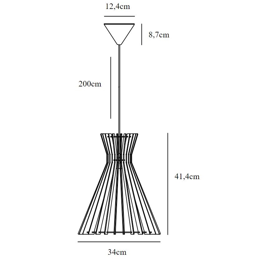Nordlux - Candeeiro suspenso GROA 1xE27/60W/230V