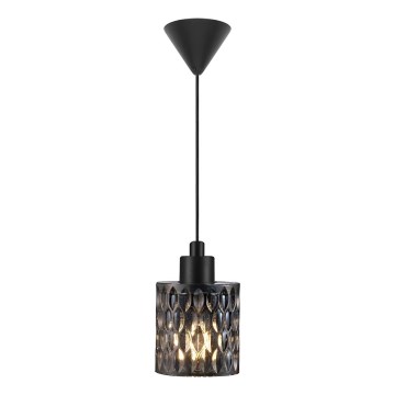 Nordlux - Candeeiro suspenso HOLLYWOOD 1xE27/60W/230V diâmetro 10,8 cm fumado