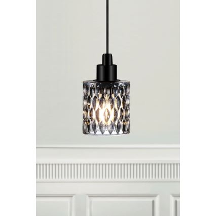 Nordlux - Candeeiro suspenso HOLLYWOOD 1xE27/60W/230V diâmetro 10,8 cm fumado