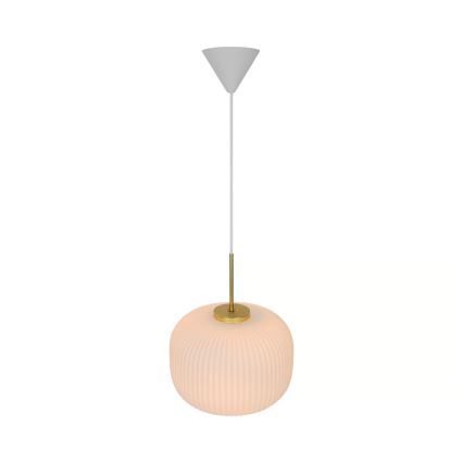 Nordlux - Candeeiro suspenso MILFORD 1xE27/40W/230V diâmetro 30 cm branco
