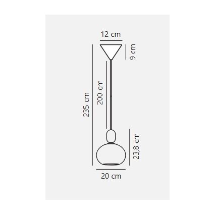 Nordlux - Candeeiro suspenso NOTTI 1xE27/40W/230V cinzento