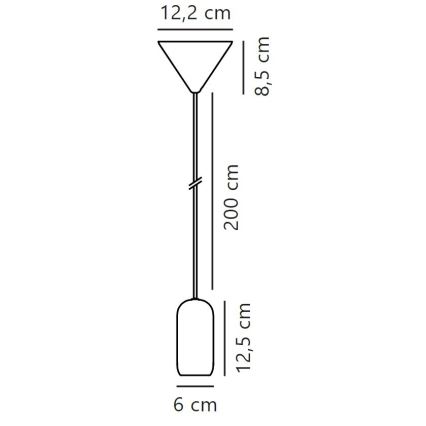 Nordlux - Candeeiro suspenso NOTTI 1xE27/40W/230V preto