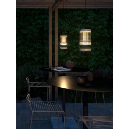 Nordlux - Candelabro suspenso exterior COUPAR 1xE27/25W/230V IP33 diâmetro 13 cm creme