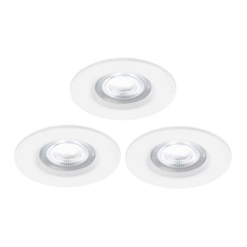 Nordlux - CONJUNTO 3x Focos LED RGB reguláveis para casa de banho DON SMART LED/4,7W/230V 2200-6500K IP65