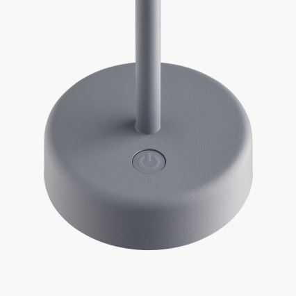 Nordlux - Candeeiro de mesa para exteriores recarregável LED regulável ELLEN LED/2,8W/3,7V 2200 mAh IP44 cinzento