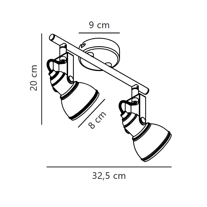 Nordlux - Foco ASLAK 2xGU10/35W/230V branco