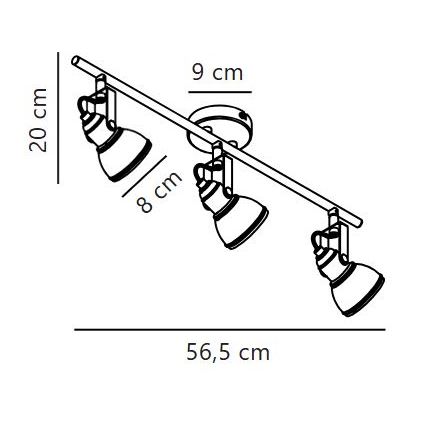 Nordlux - Foco ASLAK 3xGU10/35W/230V