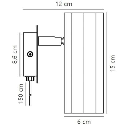 Nordlux - Foco de parede ALANIS 1xGU10/15W/230V preto